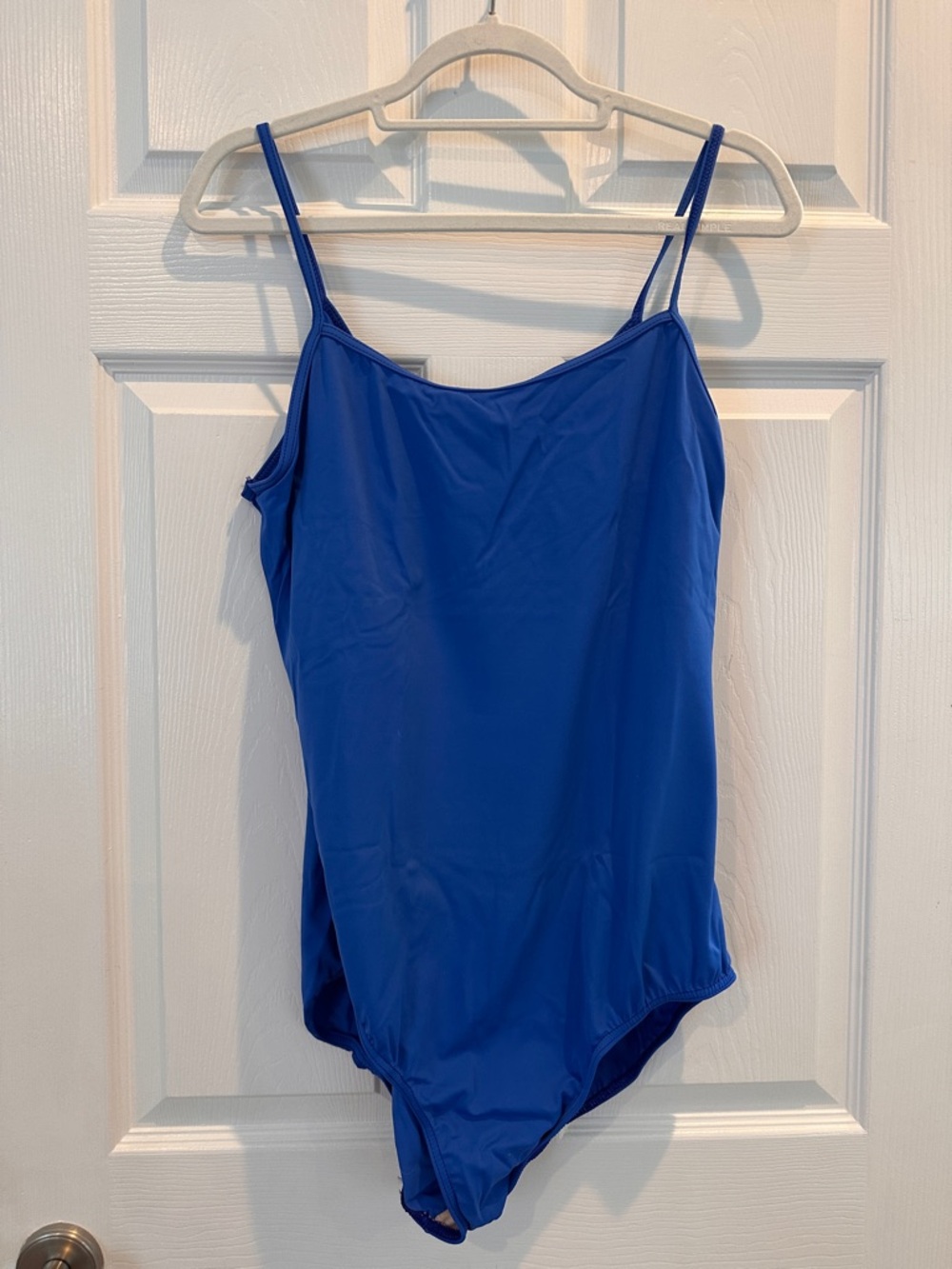 XXL Royal Blue Balera Dancewear Leotard with Spaghetti straps and shelf bra